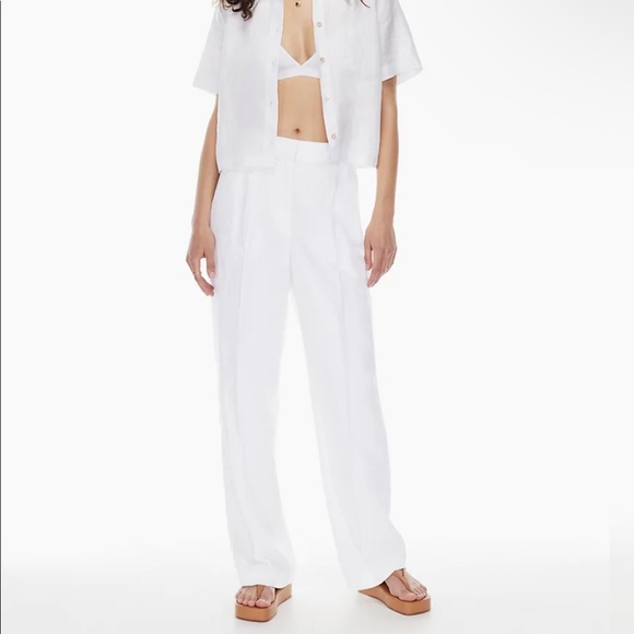 ARITZIA Wilfred Effortless Linen Pant - Picture 1 of 4
